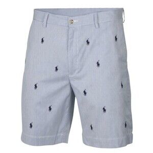 Polo Ralph Lauren Classic Fit 9" Shorts All Over Pony Men Size 34 Striped
